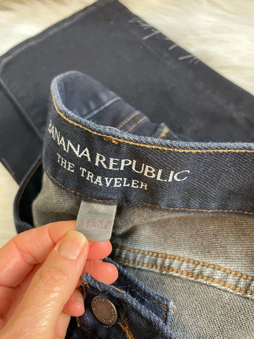 Two pair Banana Republic Men’s Dark Blue Jeans - The Traveler 30 x 32